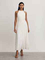 Amur Plisse Halter Neck Maxi Dress - صورة 1 من 5