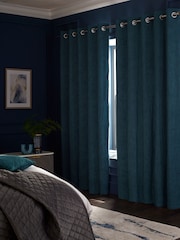 Cortinas de ilhós de chenille foscas - Imagem 3 de 6