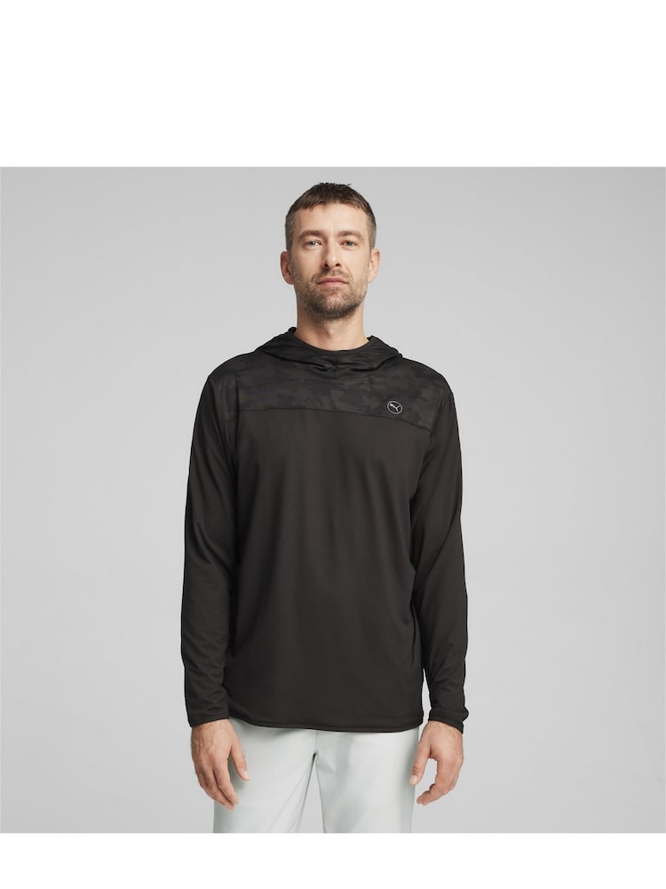 Puma Black Mens Golf Cloudspun Camo Hoodie - Image 1 of 5