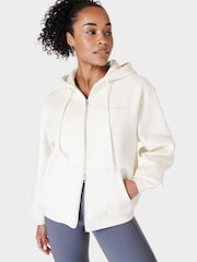 Sweaty Betty Lily White Powerhouse Zip Up Hoodie - Image 1 of 8
