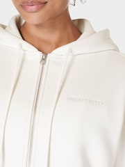 Sweaty Betty Lily White Powerhouse Zip Up Hoodie - Image 6 of 8