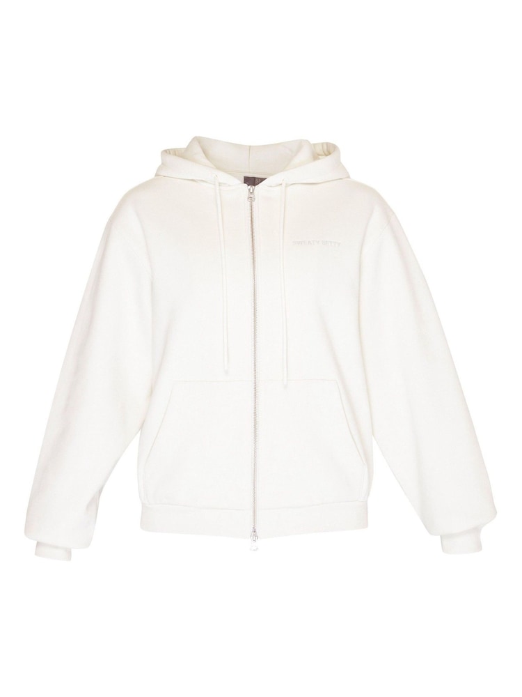 Sweaty Betty Lily White Powerhouse Zip Up Hoodie - Image 8 of 8