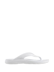 Totes White Ladies Solbounce Toe Post Flip Flops Sandals - Image 2 of 5