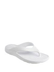 Totes White Ladies Solbounce Toe Post Flip Flops Sandals - Image 3 of 5