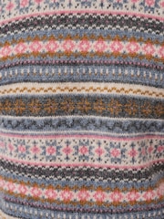Aubin Ecru Fairisle Pattern Wool Slipover Jumper - Image 5 of 7