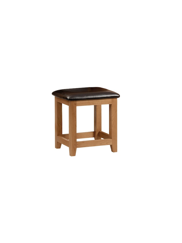 Julian Bowen Brown Marlborough Dressing Stool - Image 1 of 2