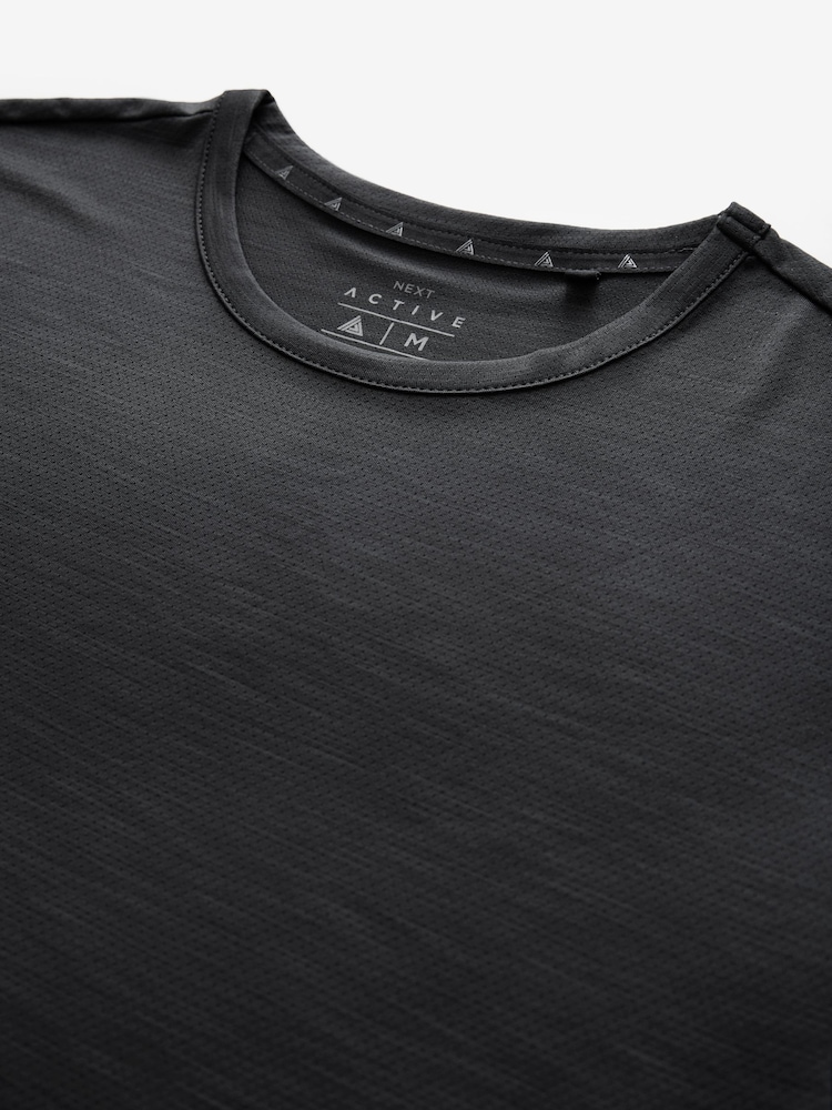 Black Active Gym Training T-Shirt - Image 10 of 11