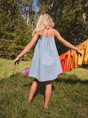 Denim 100% Cotton Strappy Sundress (3-16yrs) - Image 3 of 7