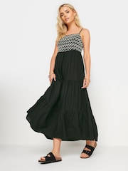 PixieGirl Petite Black Zig Zag Tiered Dress - Image 2 of 6