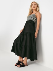 PixieGirl Petite Black Zig Zag Tiered Dress - Image 3 of 6