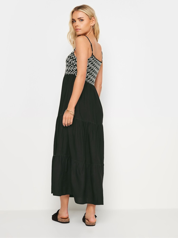 PixieGirl Petite Black Zig Zag Tiered Dress - Image 4 of 6