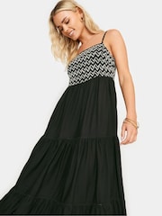 PixieGirl Petite Black Zig Zag Tiered Dress - Image 5 of 6