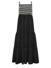 PixieGirl Petite Black Zig Zag Tiered Dress - Image 6 of 6