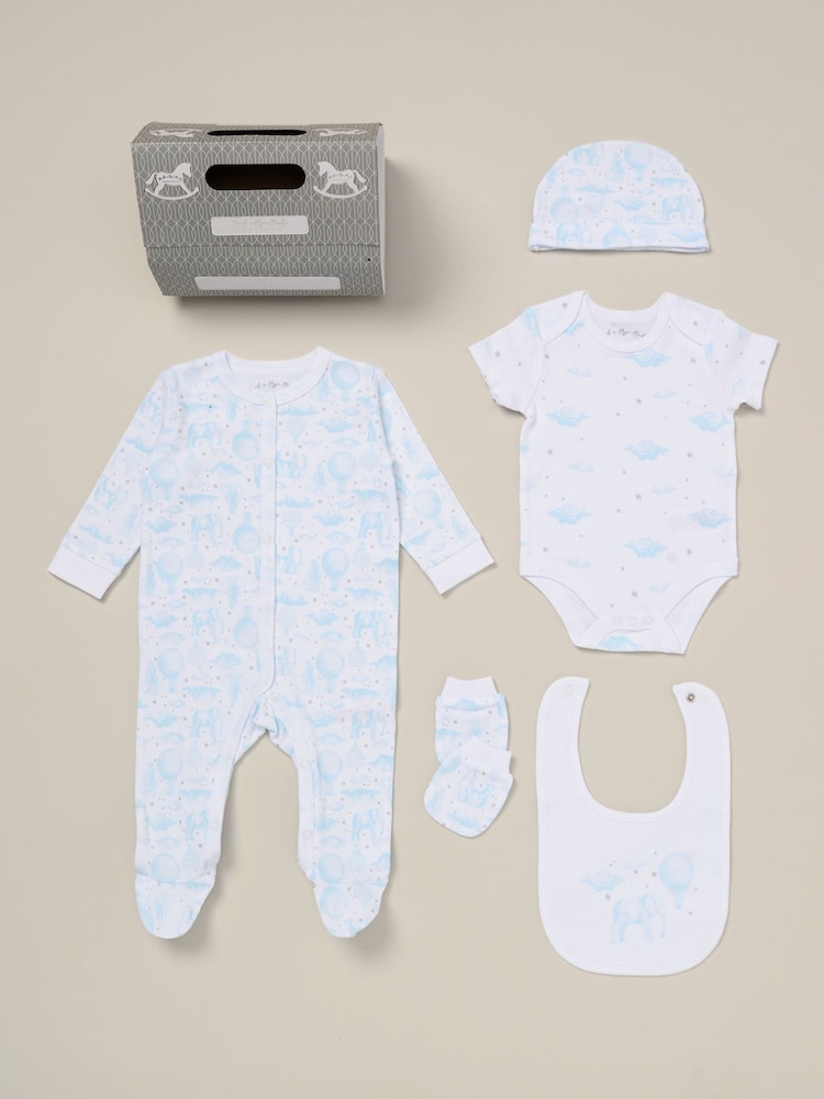 Rock-A-Bye Baby Boutique Printed All in One 100% Cotton 5-Piece Baby Gift Set - Image 1 of 5