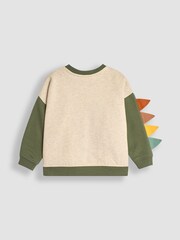 JoJo Maman Bébé Natural Dinosaur Applique Novelty Sweatshirt - Image 2 of 7