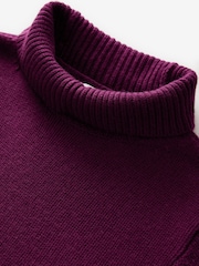 Red Burgundy Relaxed Fit Oversized Premium Knitted Jumper with Cashmere - Image 7 of 8