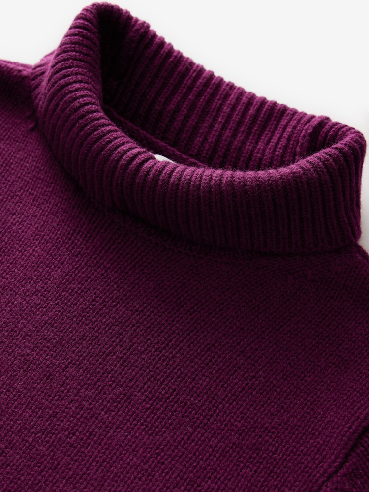 Red Burgundy Relaxed Fit Oversized Premium Knitted Jumper with Cashmere - Image 7 of 8