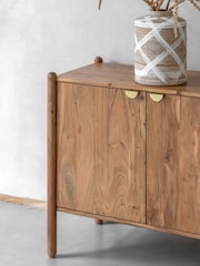 Gallery Home Natural Elvan 4 Door Sideboard - Image 3 of 7