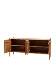 Gallery Home Natural Elvan 4 Door Sideboard - Image 5 of 7