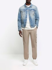 River Island Natural Elasticated Cargo Trousers - Image 2 of 4
