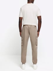 River Island Natural Elasticated Cargo Trousers - Image 3 of 4