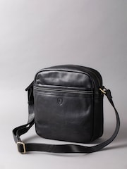 Lakeland Leather Black Small Keswick Leather Messenger Bag - Image 1 of 7