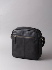 Lakeland Leather Black Small Keswick Leather Messenger Bag - Image 2 of 7
