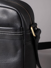Lakeland Leather Black Small Keswick Leather Messenger Bag - Image 4 of 7