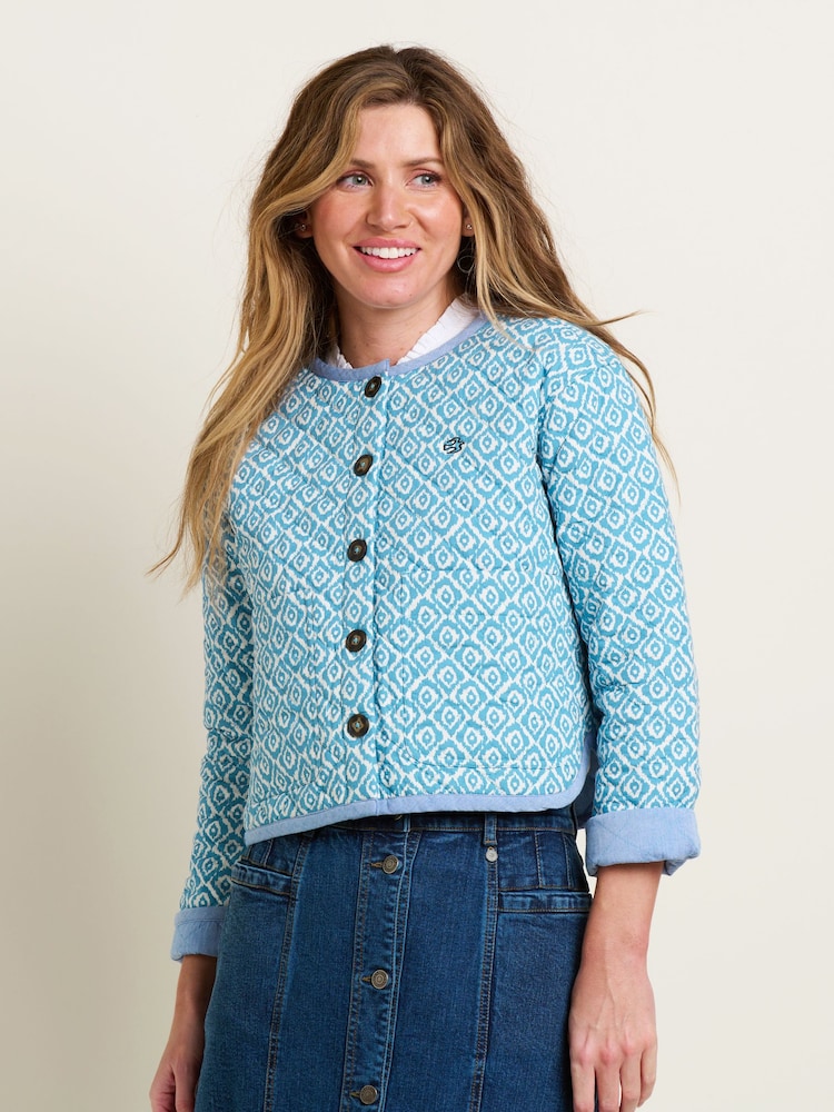 Brakeburn Blue Yasmin 100% Cotton Jacket - Image 1 of 3
