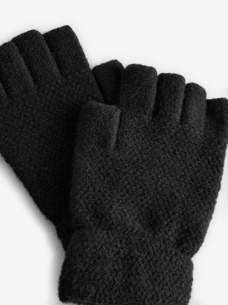 Black Fingerless Gloves - Image 4 of 5