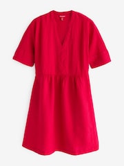 Seasalt Cornwall Red 100% Linen Draw Kiln Dress - Image 1 of 1