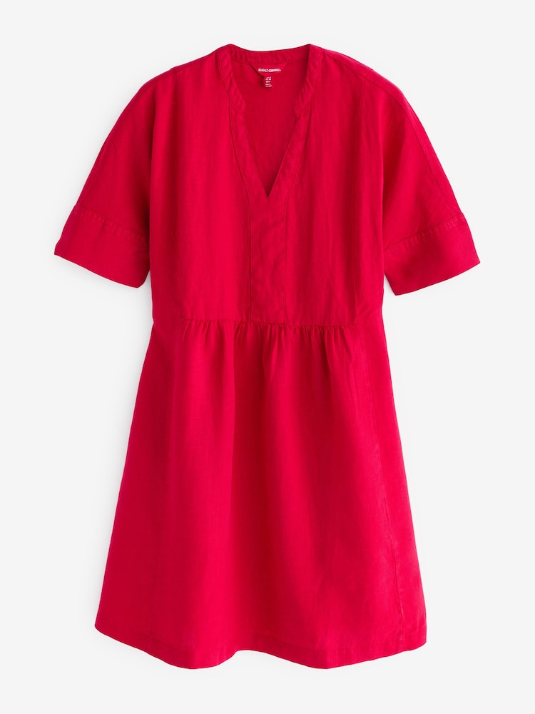 Seasalt Cornwall Red 100% Linen Draw Kiln Dress - Image 1 of 1