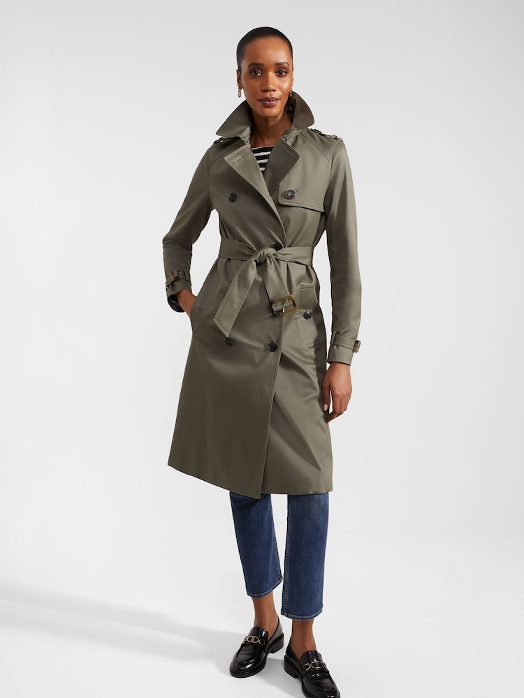 Verde oliva - Hobbs Lisa Trench Jacket - Imagen 1 de 4