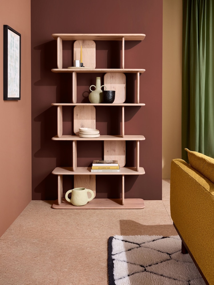 MADE.COM White Wash Oak Nyla Tall Shelving Unit - Image 1 of 3