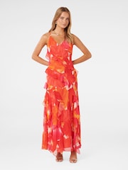 Forever New Orange Poppy Ruffle Gown - Image 3 of 6