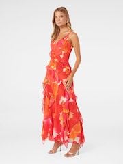 Forever New Orange Poppy Ruffle Gown - Image 5 of 6