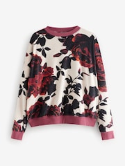 Ecru/Red Floral Supersoft Long Sleeve Pyjamas - Image 5 of 9