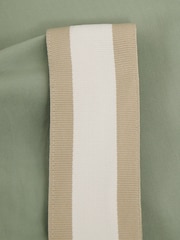 Reiss Sage Green Valbonne Reiss | Ché Cuff Detail Cuban Collar Shirt - Image 6 of 6