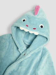 JoJo Maman Bébé Duck Egg Dinosaur Dressing Gown - Image 3 of 3
