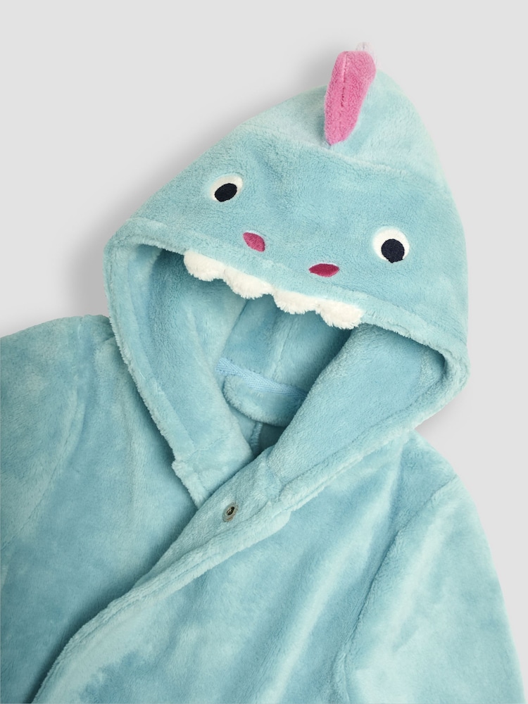 JoJo Maman Bébé Duck Egg Dinosaur Dressing Gown - Image 3 of 3