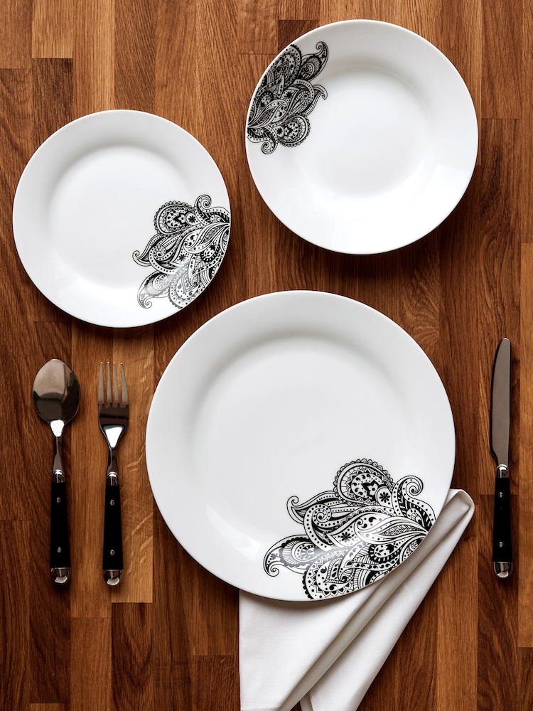 Interiors by Premier White Avie 12 Piece Prince Dinner Set - Image 1 of 5