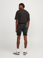 Черный - JACK & JONES Slim Fit Rolled Hem Denim Shorts - Изображение 2 из 8