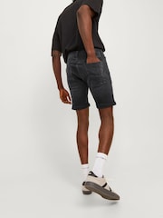 Черный - JACK & JONES Slim Fit Rolled Hem Denim Shorts - Изображение 3 из 8