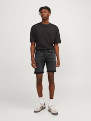 Черный - JACK & JONES Slim Fit Rolled Hem Denim Shorts - Изображение 4 из 8