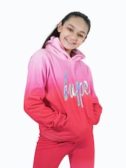 Hype. Girls Pink Fade 100% Cotton Hoodie - Image 3 of 8