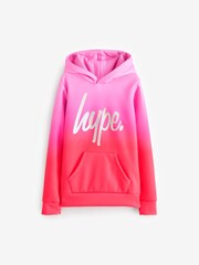 Hype. Girls Pink Fade 100% Cotton Hoodie - Image 6 of 8