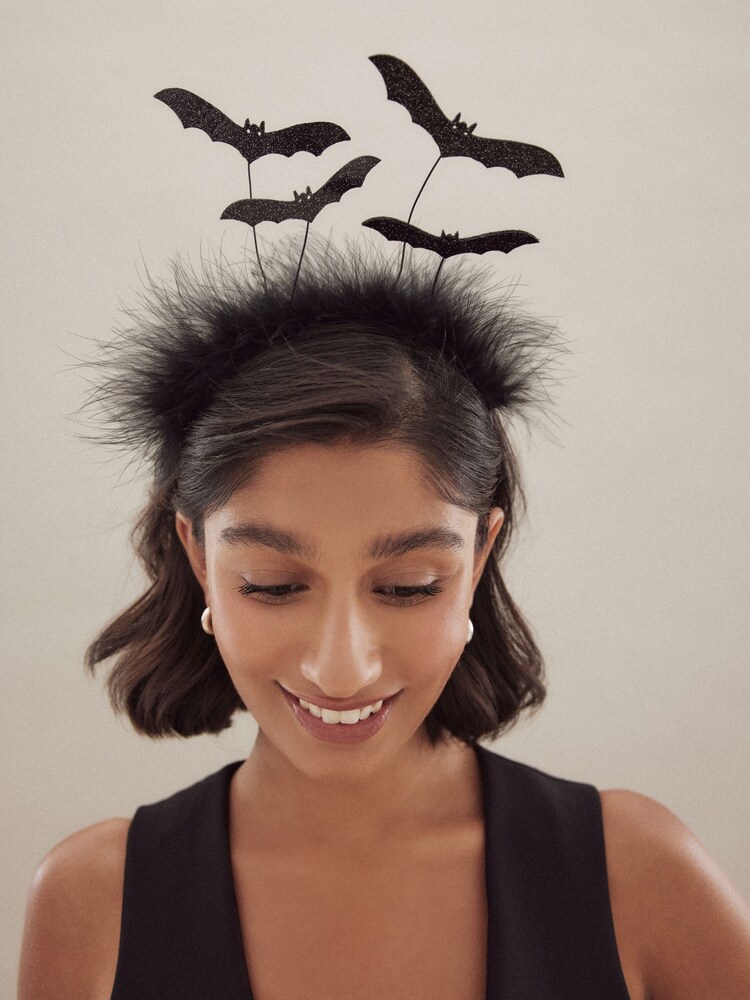 Black Halloween Bat Headband - Image 1 of 5