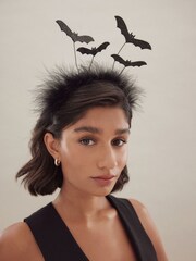 Black Halloween Bat Headband - Image 2 of 5