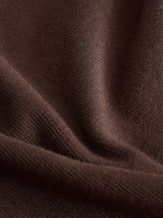 Коричневый - Long Sleeve Heavyweight 100% Cotton T-Shirt - Image 8 of 8