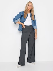 Long Tall Sally Blue Pinstripe Wide Leg Trousers - Image 1 of 5